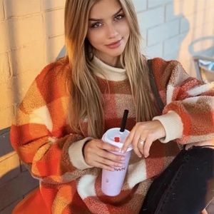 BRIXLEY- Plush Plaid Pullover Wubby Fleece